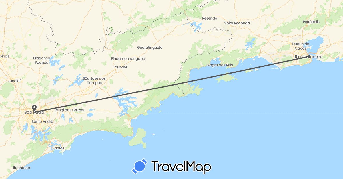 TravelMap itinerary: driving, motorbike in Brazil (South America)